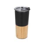 TERMO TAKE NEGRO (T 229 - ACERO INOXIDABLE-BAMBÚ)