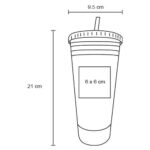 VASO TROPICAL XL TRANSPARENTE (T 218 - POLIESTIRENO) - Imagen 4