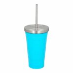 VASO LATTE AZUL CLARO (T 73 - ACERO INOXIDABLE)