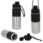 TERMO HIKE NEGRO (T 163 - ACERO INOXIDABLE - PLÁSTICO) - Imagen 3