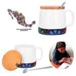 TAZA FRIDA NEGRO (HO 026 HUICHOL - CERÁMICA) - Imagen 5