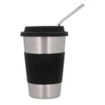 VASO FRAPPE NEGRO (T 168 - ACERO INOXIDABLE - SILICÓN)
