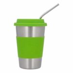 VASO FRAPPE VERDE (T 168 - ACERO INOXIDABLE - SILICÓN)