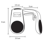 SUJETADOR MOON NEGRO (SO 088 - PLÁSTICO-IMÁN) - Imagen 4