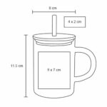 TARRO BERRY TRANSPARENTE (HO 087 - VIDRIO - BAMBÚ) - Imagen 2