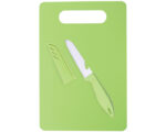 TABLA CON CUCHILLO ROSSETA A2106 VERDE CLARO (CUCHILLO: ACERO INOXIDABLE -- TABLA: PLÁSTICO PP - A2106.08 -  ARTICULOS PROMOCIONALES)