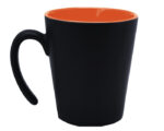 TAZA CONICA MATE 12 OZ MALBEC A2153 NARANJA (CERÁMICA - A2153.03 -  ARTICULOS PROMOCIONALES)