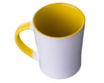 TAZA CONICA BICOLOR 14 OZ BICOLOR ARLES A2154 AMARILLO (CERÁMICA - A2154.07 -  ARTICULOS PROMOCIONALES)