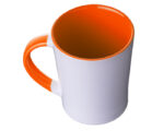 TAZA CONICA BICOLOR 14 OZ BICOLOR ARLES A2154 NARANJA (CERÁMICA - A2154.03 -  ARTICULOS PROMOCIONALES)
