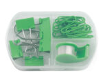 SET DE PAPELERIA TRIM A2221 VERDE CLARO (PLÁSTICO PP - A2221.08 -  ARTICULOS PROMOCIONALES)