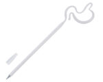 BOLÍGRAFO DE PLÁSTICO STOMACH A2276 BLANCO (PLÁSTICO - A2276.01 -  ARTICULOS PROMOCIONALES)