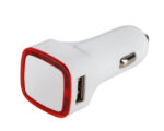CARGADOR PARA AUTOMOVIL MOBICAR A2277 ROJO (PLÁSTICO ABS - METAL - A2277.04 -  ARTICULOS PROMOCIONALES)