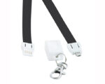 COLLAR CARGADOR 2 EN 1 EXPO A2452 NEGRO (PVC - A2452.02 -  ARTICULOS PROMOCIONALES)