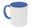 TARRO BICOLOR DE SUBLIMACIÓN 11 OZ ALINE A2463 AZUL (CERÁMICA - A2463.09 -  ARTICULOS PROMOCIONALES)
