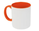 TARRO BICOLOR DE SUBLIMACIÓN 11 OZ ALINE A2463 NARANJA (CERÁMICA - A2463.03 -  ARTICULOS PROMOCIONALES)