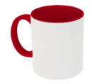 TARRO BICOLOR DE SUBLIMACIÓN 11 OZ ALINE A2463 ROJO (CERÁMICA - A2463.04 -  ARTICULOS PROMOCIONALES)