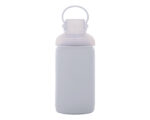 CILINDRO DE VIDRIO BOROSILICATO 550 ML. SILY A2469 BLANCO (CILINDRO: VIDRIO BOROSILICATO -- FUNDA: SILICÓN - A2469.01 -  ARTICULOS PROMOCIONALES)