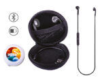 AUDÍFONOS BLUETOOTH MANOS LIBRES CON ESTUCHE PARA GUARDAR SAURUS A2514 NEGRO (ESTUCHE: EVA -- AUDÍFONOS: ABS - A2514.02 -  ARTICULOS PROMOCIONALES) - Imagen 3