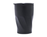 TERMO DE 350 ML. BLIZAN M A2525 NEGRO (EXTERIOR: ACERO INOXIDABLE - INTERIOR: PLÁSTICO PP - A2525.02 -  ARTICULOS PROMOCIONALES)