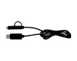 CABLE CONECTOR USB RIBBON A2555 NEGRO (PLÁSTICO ABS - ALUMINIO - A2555.02 -  ARTICULOS PROMOCIONALES)