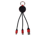 CABLE CONECTOR USB KRAKEN A2556 ROJO (PLÁSTICO ABS - A2556.04 -  ARTICULOS PROMOCIONALES)