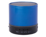 BOCINA BLUETOOTH MANOS LIBRES CON LUZ SILK A2561 AZUL (METAL - A2561.09 -  ARTICULOS PROMOCIONALES)