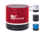 BOCINA BLUETOOTH MANOS LIBRES CON LUZ SILK A2561 ROJO (METAL - A2561.04 -  ARTICULOS PROMOCIONALES) - Imagen 3
