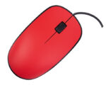 MOUSE ALÁMBRICO CON BOTON SCROLL SAGU A2623 ROJO (PLÁSTICO ABS - A2623.04 -  ARTICULOS PROMOCIONALES)