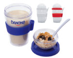 VASO DOBLE PARED DE PLASTICO CON CUCHARA FROYO A2653 BLANCO (PLÁSTICO AS - SILICÓN - A2653.01 -  ARTICULOS PROMOCIONALES) - Imagen 3