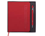 LIBRETA PERSONAL METRÓPOLIS A2669 ROJO (LIBRETA: TERMO PU -- BOLÍGRAFO: ALUMINIO - A2669.04 -  ARTICULOS PROMOCIONALES)