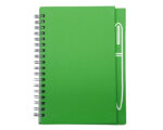 LIBRETA CON IMÁN PARA BOLÍGRAFO METÁLICO, SPAIN A2670 VERDE CLARO (CARTÓN - A2670.08 -  ARTICULOS PROMOCIONALES)