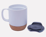 TAZA MATE 10 OZ ELLIS A2700 NEGRO (CERÁMICA - CORCHO - A2700.02 -  ARTICULOS PROMOCIONALES) - Imagen 2
