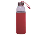 CILINDRO DE VIDRIO 500 ML. KRISTAL A2705 ROJO (CILINDRO: VIDRIO-- FUNDA: NEOPRENO - A2705.04 -  ARTICULOS PROMOCIONALES)