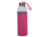 CILINDRO DE VIDRIO 500 ML. KRISTAL A2705 ROSA (CILINDRO: VIDRIO-- FUNDA: NEOPRENO - A2705.05 -  ARTICULOS PROMOCIONALES)