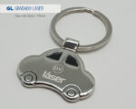 LLAVERO EN FORMA DE AUTO PISTA A2885 PLATA (ALEACIÓN DE ZINC - A2885.17 -  ARTICULOS PROMOCIONALES) - Imagen 2