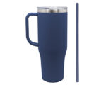 TERMO DE ACERO INOXIDABLE DE 1,200 ML. BARNEY A2915 AZUL MARINO (ACERO INOXIDABLE - A2915.11 -  ARTICULOS PROMOCIONALES)