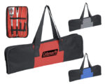 SET PARA ASADO CON BOLSA MAR Y TIERRA BBQ4523 AZUL (ACCESORIOS: ACERO INOXIDABLE -- ESTUCHE: POLIÉSTER - A110039 -  ARTICULOS PROMOCIONALES) - Imagen 3