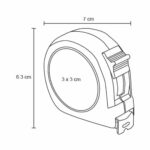 FLEXÓMETRO MILLA NEGRO (HR 04 - METAL-PLÁSTICO) - Imagen 2