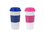 VASO TERMICO DOBLE PARED CINTA 420 ML. ONIX VTE1388 ROSA (PLÁSTICO PP - SILICÓN - A040288 -  ARTICULOS PROMOCIONALES) - Imagen 3