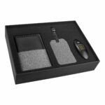 SET DE VIAJE DAEGU NEGRO 62000 (PLÁSTICO BÁSCULA - CURPIEL PORTA PASAPORTE E IDENTIFICADOR DE MALETAS) - Imagen 8