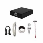 851091 N - SET PARA VINOS MEDITERRÁNEO NEGRO (NEGRO - MADERA - METAL) - Imagen 2