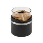 BAR 039 N - VASO WHISKERO BASILE NEGRO (NEGRO - ACERO INOXIDABLE - VIDRIO - RUBBER) - Imagen 3
