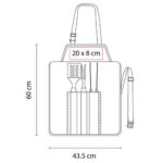 SET BBQ TAROUDANT NEGRO BBQ 011 N (ACERO INOXIDABLE Y MADERA UTENSILIOS - POLIÉSTER MANDIL) - Imagen 7