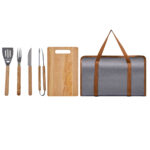 SET DE BBQ MOLT GRIS BBQ 018 G (ACERO INOXIDABLE Y MADERA UTENSILIOS - POLIÉSTER ESTUCHE) - Imagen 5