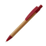 BOLÍGRAFO DE BAMBÚ MALAGA ROJO BL-126R ( BL-126 - BL126 - TINTA NEGRA )