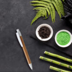 BOLÍGRAFO DE BAMBÚ MALAGA AZUL CLARO BL-126AC ( BL-126 - BL126 - TINTA NEGRA ) - Imagen 4