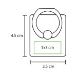 ANILLO METÁLICO PORTA CELULAR NEGRO EX-062N ( EX-062 - EX062 -  ) - Imagen 2