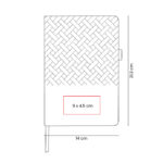 HL 9046 A - LIBRETA TESUT AZUL (AZUL - CUERPIEL - PAPEL) - Imagen 4