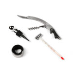 SET PARA VINO SENDAI PLATA HM-032 ( HM-032 - HM032 - TABLAS DE QUESO Y SETS DE VINO ) - Imagen 2