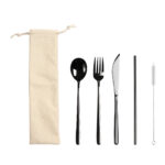 JUEGO DE CUBIERTOS CIMAHI NEGRO HM-074N ( HM-074 - HM074 - CUBIERTOS )